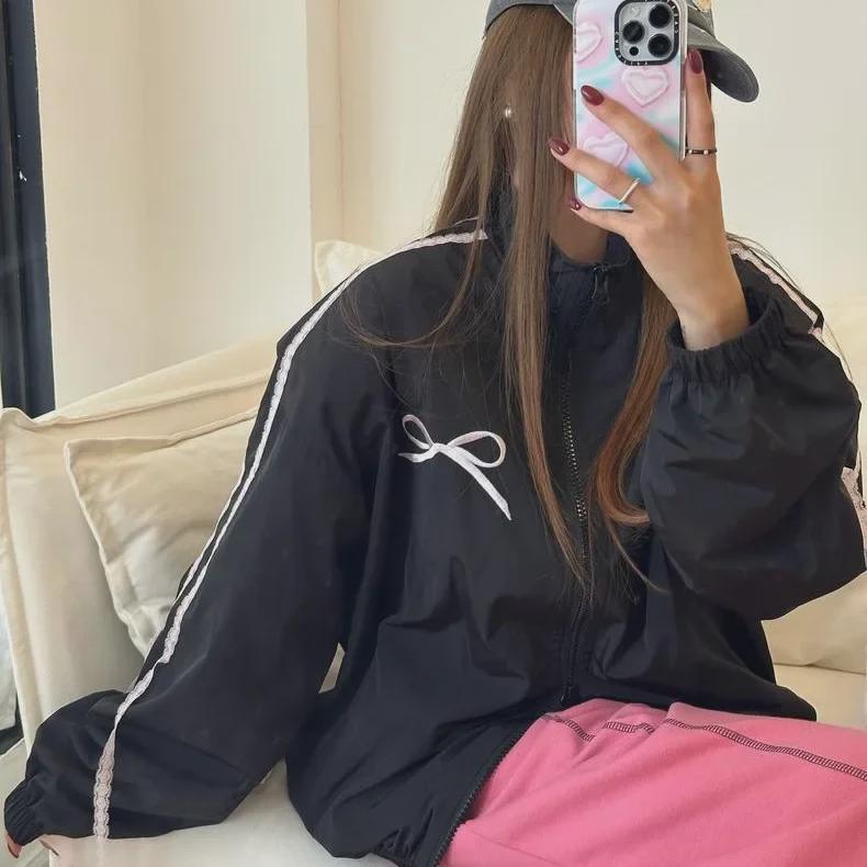 Chic Korean Retro Embroidered Butterfly Lace Jacket for Women