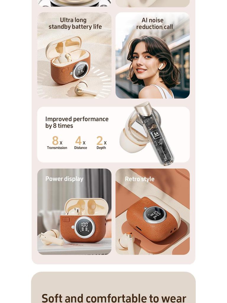 M88 ANC Noise-Canceling TWS Low-Latency Bluetooth Gaming Earphones with Heavy Bass