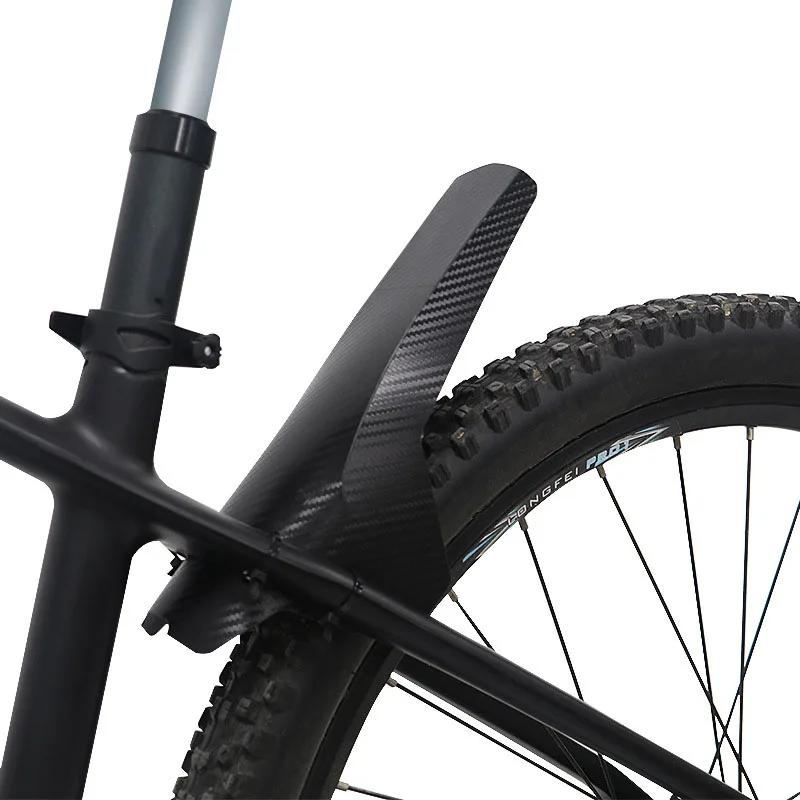 Buntes leichtes Fahrradschutzblech Harz Kohlefaser-Muster Langlebiger Schlammschutz Sicherer Sitz für DH Mountainbikes 1 Stück