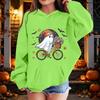 Kids Halloween Printed Hoodie, Loose Fit Casual Pullover for Boys Girls