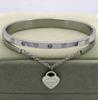 Luxury Stainless Steel Bracelet & Bangle Heart Love Tag Bracelet Jewelry for Women