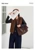 Damen Matte Rindsleder Tote - Große Crossbody Schultertasche, Echtes Leder, Vielseitig für Herbst/Winter 2026, Retro-Stil.