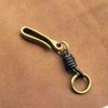 2Pcs Creative U Buckle Retro Punk Cowhide Key Chain for Men Handmade Cowhide Rope Braided Car Keychain Keyring Accessories