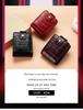 Crocodile Pattern Portable Cowhide Makeup & Coin Pouch with Mirror