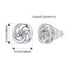 WOSTU Moissanite Mini Daisy Flower Clover Earrings 925 Silver Diamoind Cut Heart Round Wedding Studs Party Gift For Mom Daughter