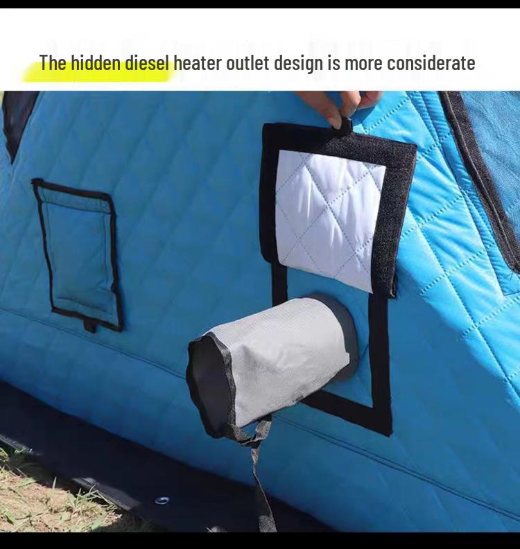 Portable Winter Ice Fishing & Camping Shelter: Thick Cotton-Padded, Windproof, Warm, and Cold Protection Tent