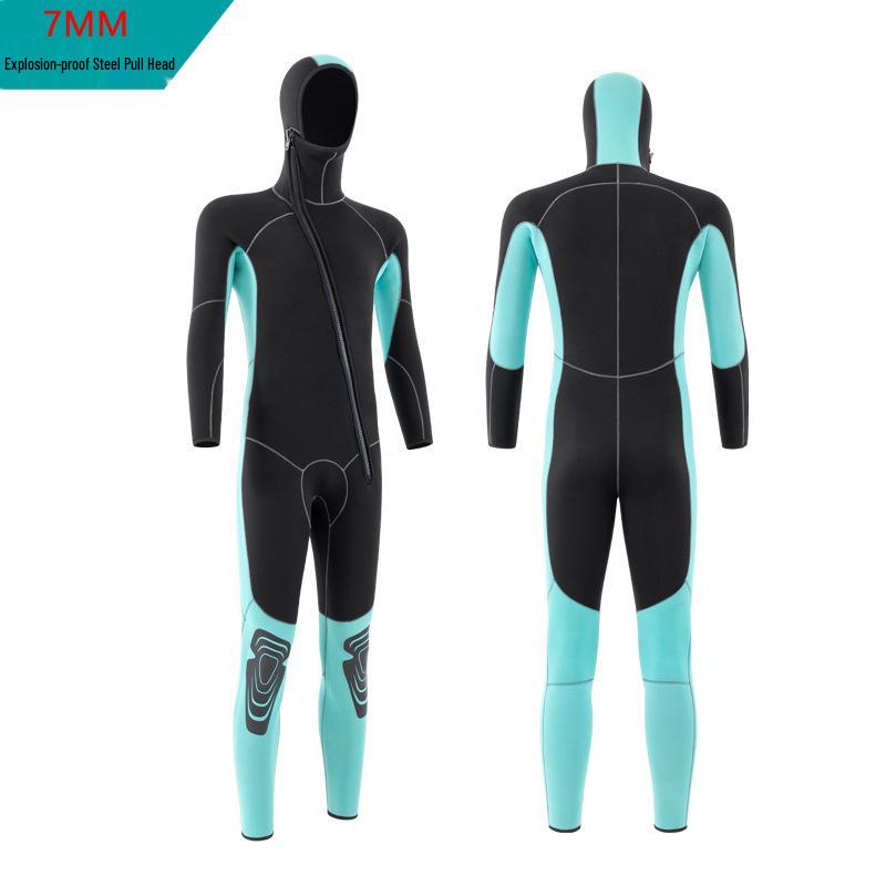 Unisex Hooded Wetsuit 7/5/3MM - Warm Winter Swimming, Surfing & Snorkeling Suit