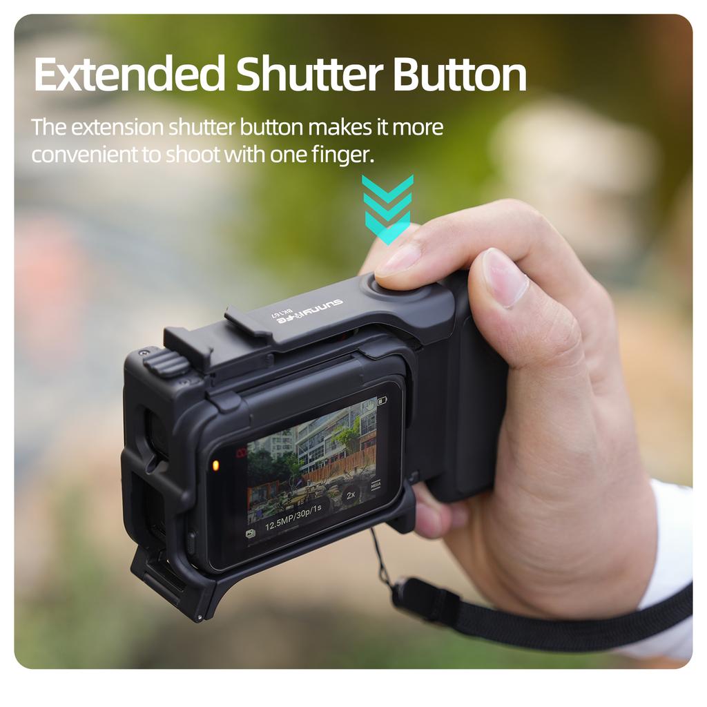 1-in-1 Detachable Handle Grip Kit Cage for Insta161 Ace Pro 1/1 Street Photography Grip Expansion Adapter Vlgo Video Accessories