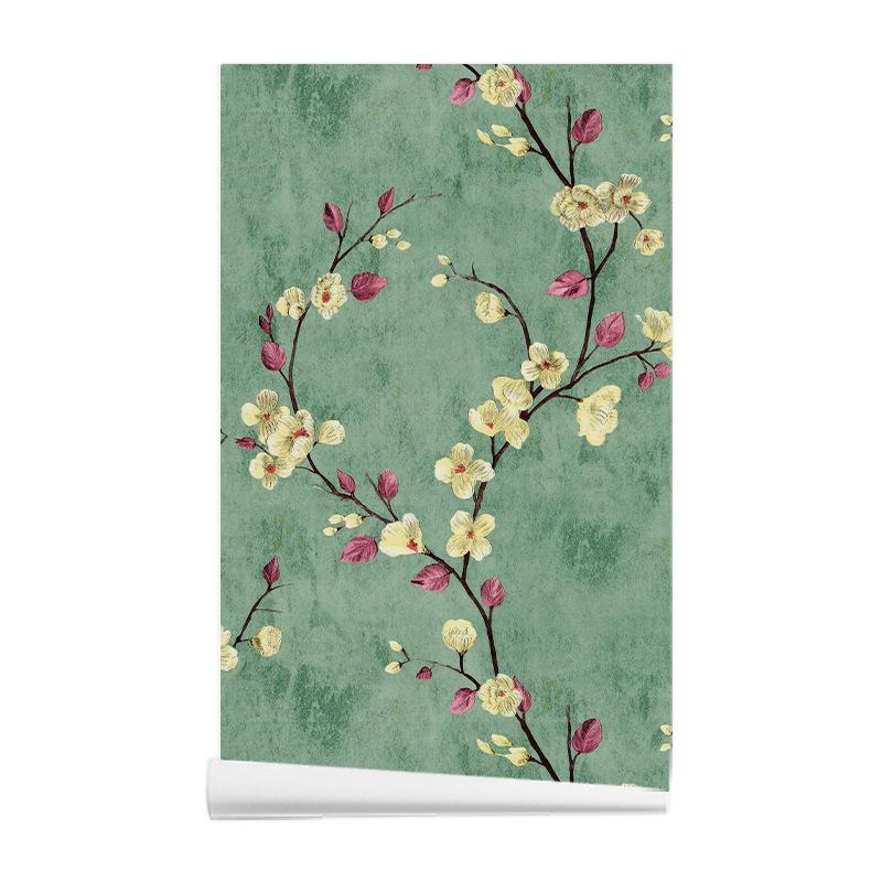 Vintage Style Self-Adhesive Wallpaper for Cozy Home Decor: Thickened American Retro Wall Stickers for Bedroom and Living Room.