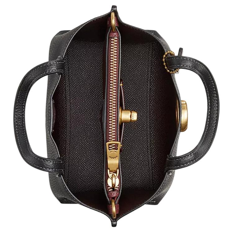 Coach Willow 18 Brand Logo Detachable Shoulder Strap Pebbled Leather Tote Bag Shopping Bag Shoulder Crossbody Handbag Small Women tote CW549-B4M2