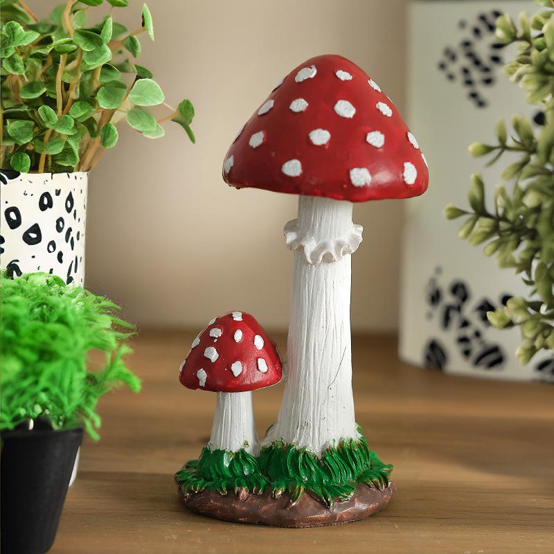 Outdoor Fake Mushroom Decor Miniature Model for Garden Villa Landscape Sculpture Kindergarten Plant Ornament