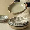 Japanese Retro Versatile Household Deep Plate Set High Value Ceramic Thickened Vegetable Plate Salad Plate Breakfast Plate Tableware Plate