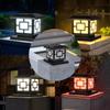 CANMEIJIA Solar Column Headlight 001 Black 20cm Central Pattern Four-color Variable Light Remote Control Timing Led Garden Light