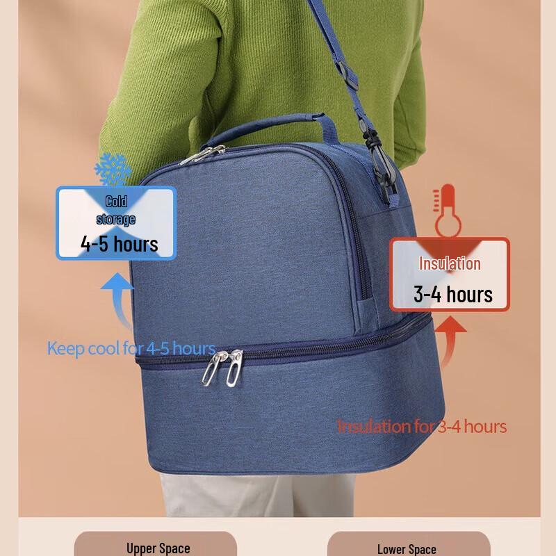 YOUTUOZHE YT-BW105 Portable Double-Layer Insulated Lunch Bag