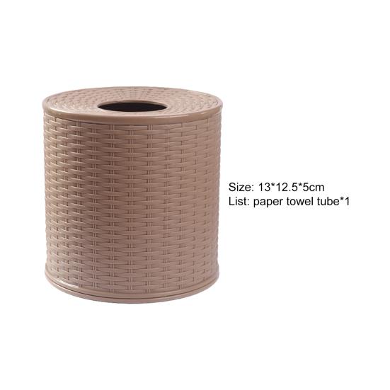 Imitation Rattan Tissue Box Waterproof Wear Resistant Plastic Tissue Holder for Kitchen