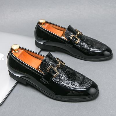 Neuankömmling Mode Lässige Kleiderschuhe für Herren Spitz Schwarz Slipper Loafer Hochzeit Formelles Schuhwerk Zapatos Hombre