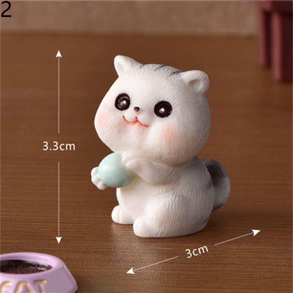 Dárková ozdoba Mini bytové dekorace Figurky Miniaturní roztomilá kočka Zahradní kotě pro děti Dětská pokojová dekorace Hračka Bytová dekorace