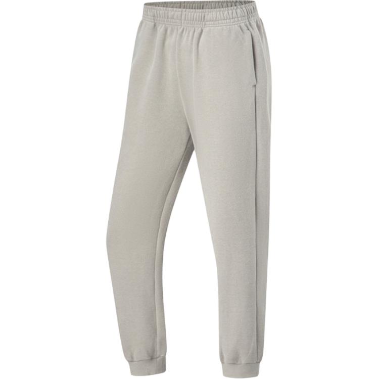 

Li Ning Fitness Series однотонные, со средней талией, удобные, дышащие, свободные манжеты, трикотажные спортивные штаны для женщин, каменно-серые AKLTA56-1 L