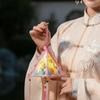 Scalloped Edges Pyramid Shape Lamp Interlocking Corner Tabs Mid-Autumn Verse Light  Street Stalls