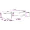 VidaXL Support de moniteur avec rangement gris béton bois d'ingénierie, support de moniteur pour bureau, étagère de 854682