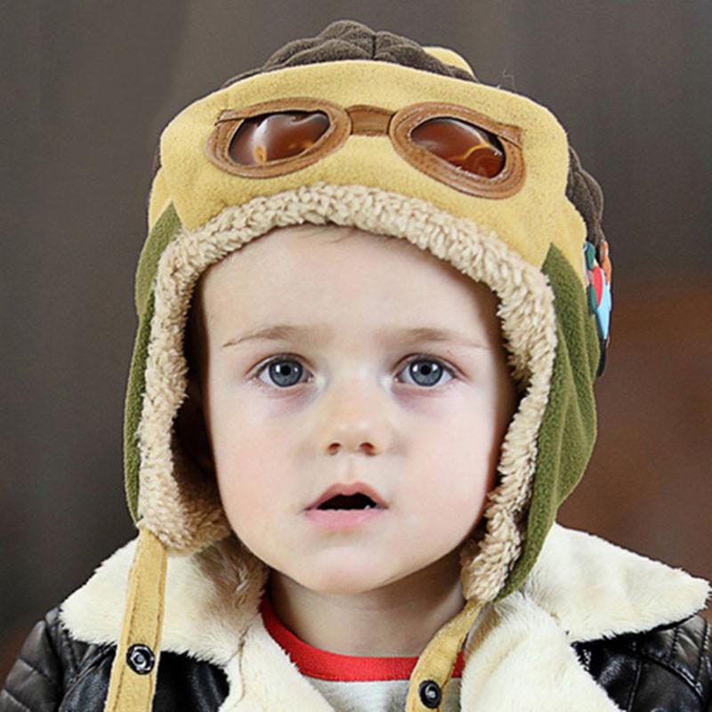Fashionable Childrens Aviator Hat Earflap Design Winter Warmth Protection