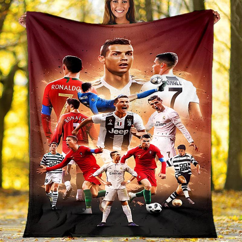 Cristiano Ronaldo Printed Throw Blanket—lightweight,soft,warm;versatile Blanket for All Seasons—perfect As &air-conditioning Throw,nap Blanket