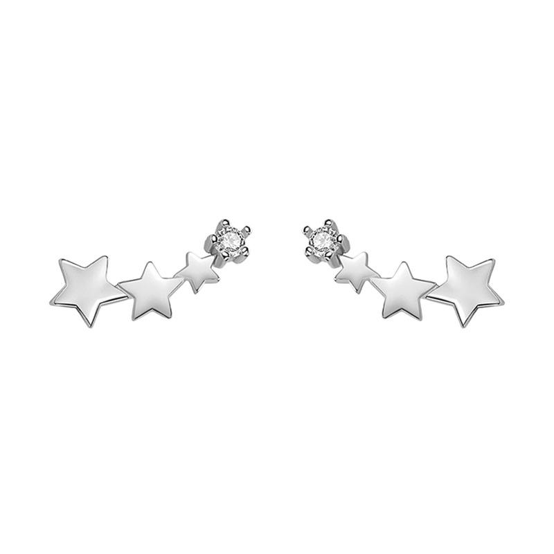 

Серьги-пусеты из стерлингового серебра «Звезда-метеор» - Модный дизайн в холодном стиле 925 Silver Needle серебряный