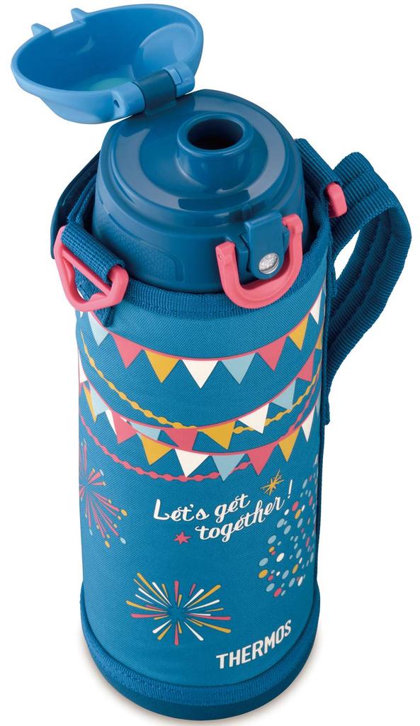 Thermos Water Bottle Vacuum Insulated Bottle Blue Flag 2-Way 1.0L/1.03L FHO-1001WF BL-F