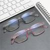 0 -0.5 -0.75 To -6.0 Blue Light Filter Computer Myopia Glasses With Degree Women Men TR90 Square Prescription Spectacles Frame