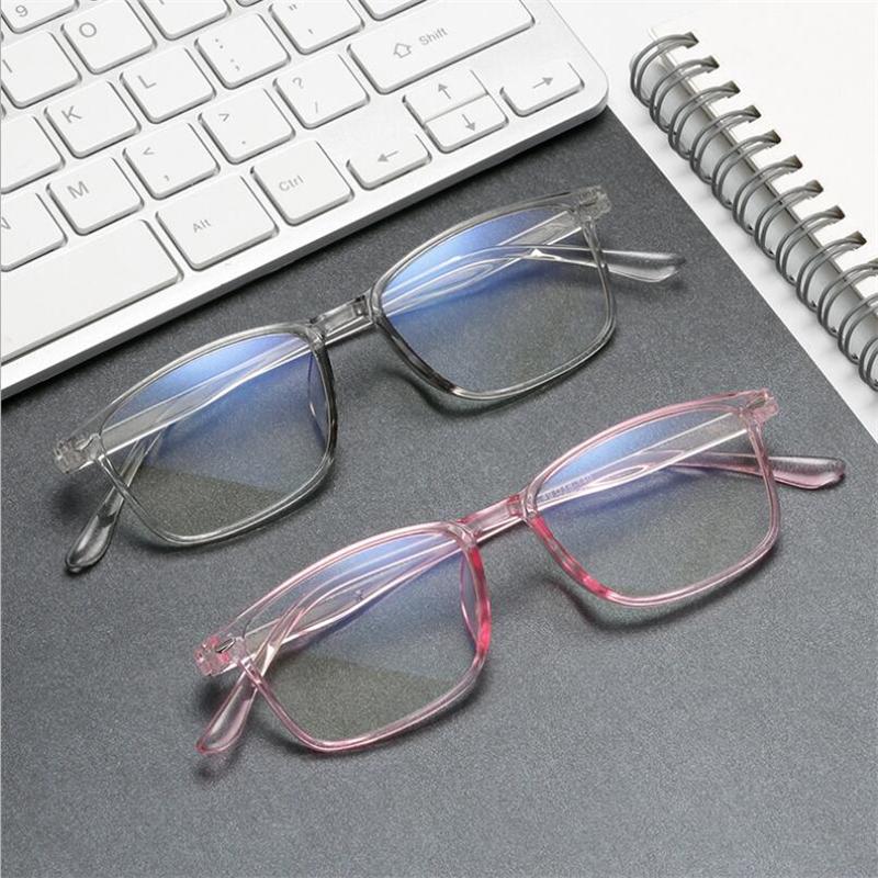 0 -0.5 -0.75 To -6.0 Blue Light Filter Computer Myopia Glasses With Degree Women Men TR90 Square Prescription Spectacles Frame