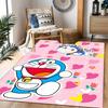 Doraemon Heart Adventure Themed Anti-Slip Rugs - Polyester Home Decor, Suitable for Bedrooms, Living Rooms, Doorways, Studios, and Decorations