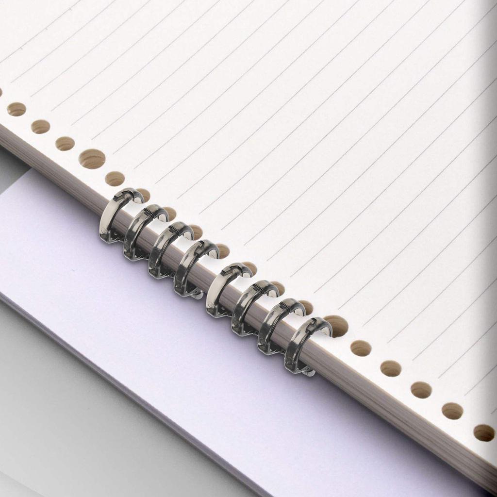 10Pcs Premium Plastic Loose Leaf Binder Snap Rings Smooth Polished Surface Four-Hole Segmented File Binder for Office School