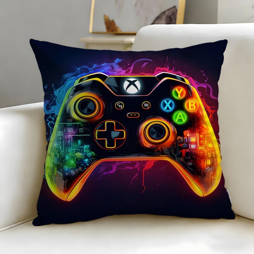 Classic Game Console Xbox Cushion Cover Soft  EasyWash Pillow Case  Versatile for Couch Bed Travel and Office
