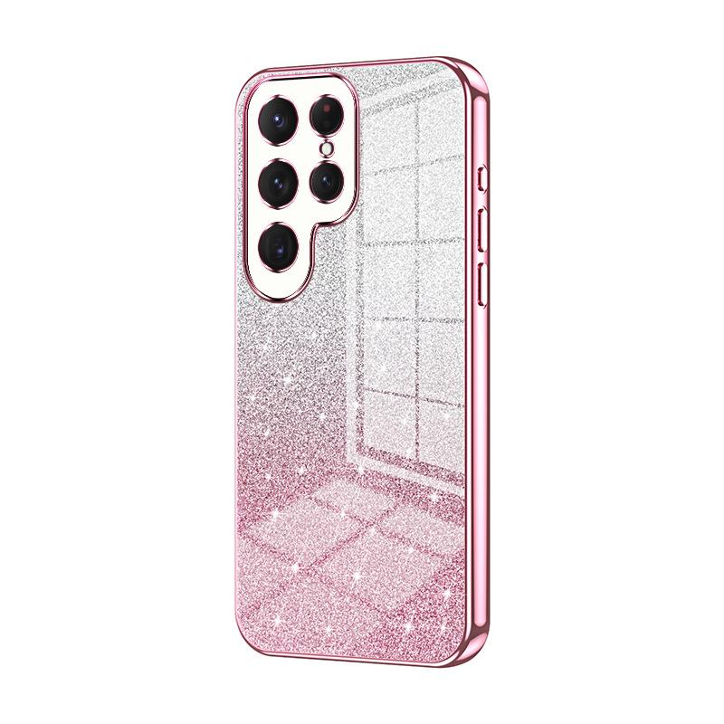 Applicable To Samsung S26Ultra Electroplated Glitter Mobile Phone Case S25Ultra Transparent S24Ultra Anti-drop Protective Case