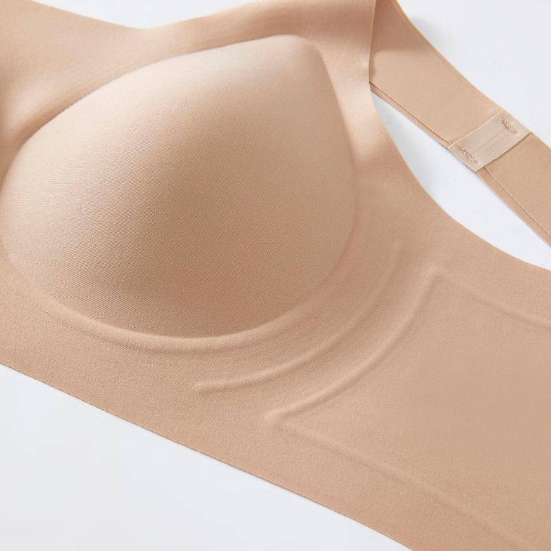 Invisible liquid foundation, seamless women's non-empty cup, thin non-steel ring, sub-breasts, anti-sagging bra