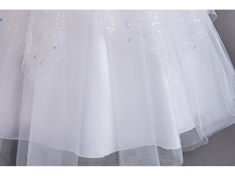 Girls' Princess Floral Tulle Dress for First Birthday, Christmas, or Performance