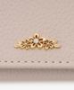 Afternoon Tea Living Business Card Case/Organizer HQ43, Genuine Leather Business Card Case with Flower Charm / Afternoon Tea PREMIUM, Light Gray