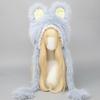 Lovely Rabbits Ear Hat for Teens Furry Plush Trapper Hat for Women Outdoor Headwear Camping Walking Coldproof Earflap Caps  Pink