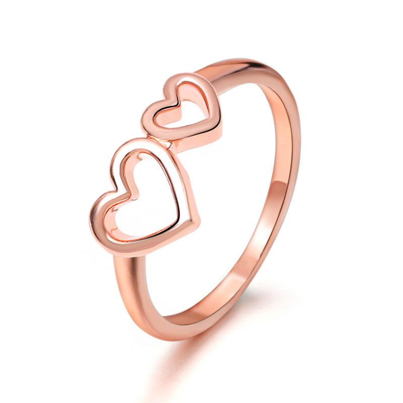 Trendy Diamond Butterfly Heart Open Ring - Unique Musical Note Design for Couples