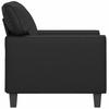 Vidaxl Armchair, Black, 60 Cm, Upholstered In Faux Leather