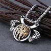 Stainless Steel Viking Bear Claw Axe Necklace Mens Nordic Amulet Pendant Vintage Jewelry Gift for Men