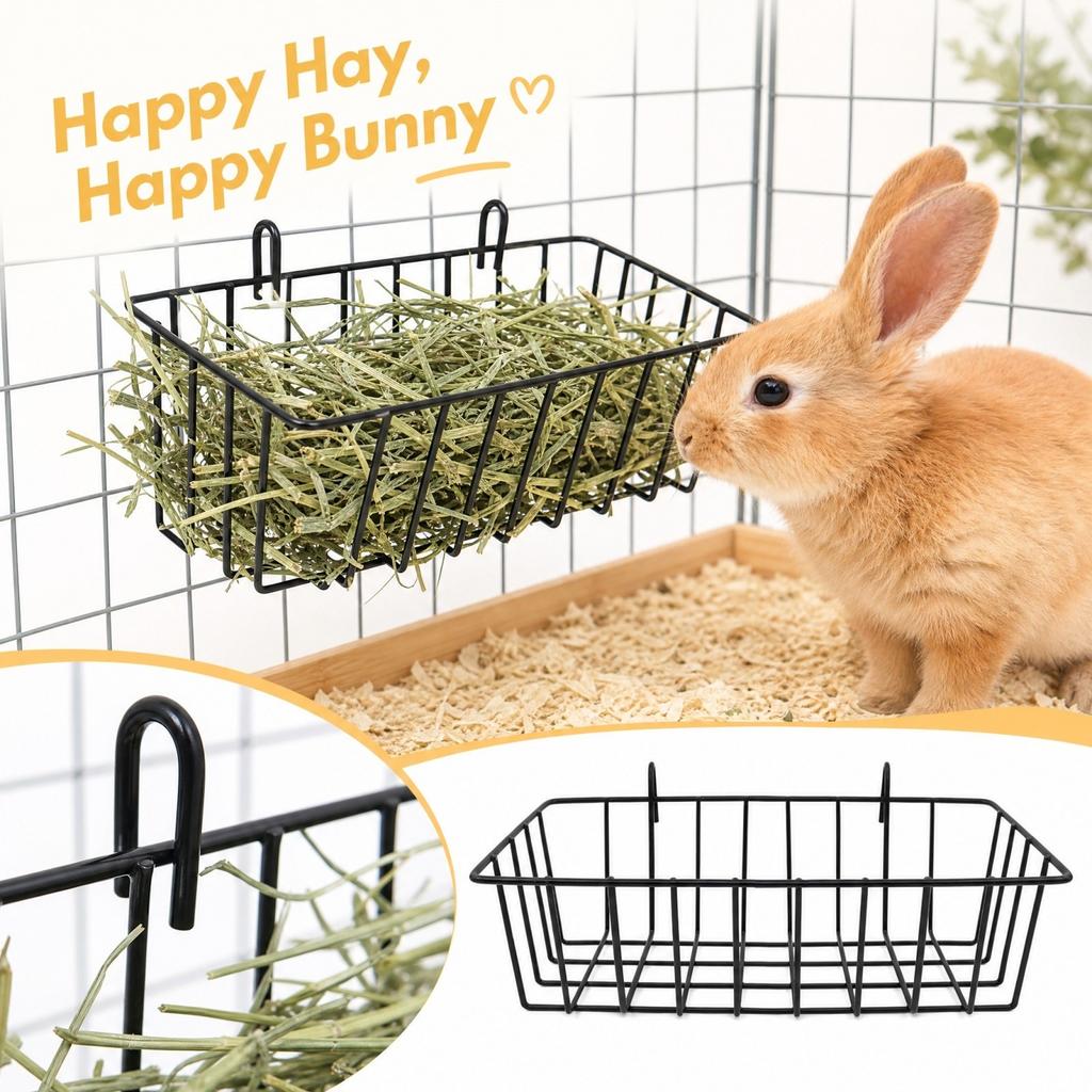 Small Pet Feeder for Rabbits and Pigs – Rack for, Hanging Feeding Tool