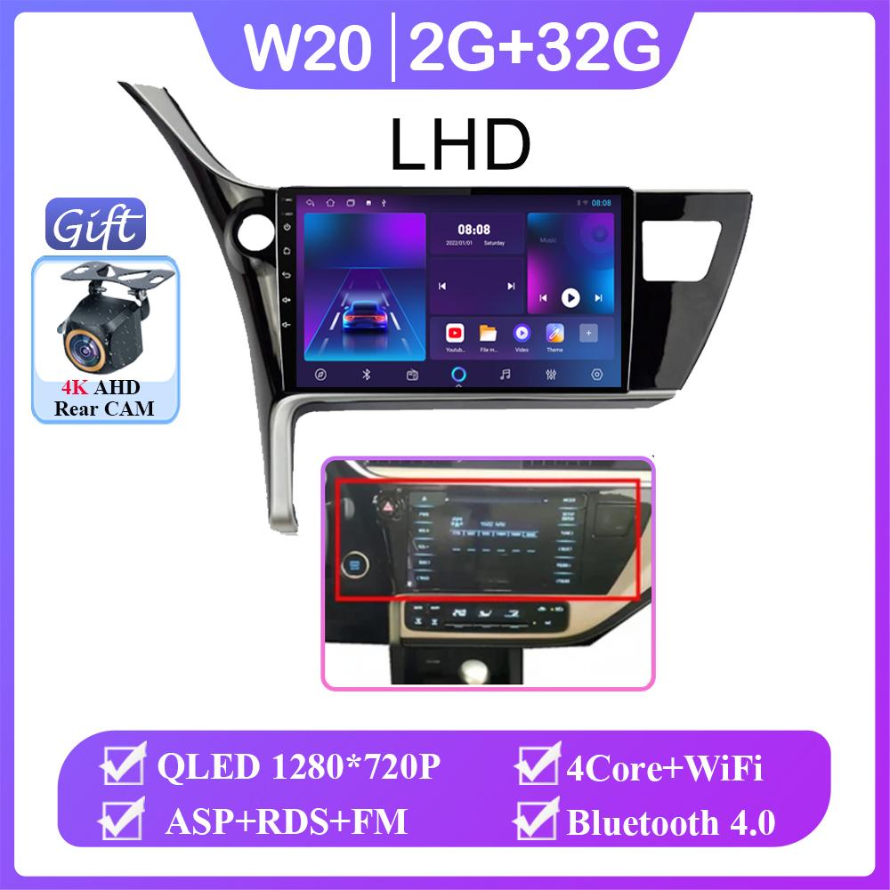 Android 14 For Toyota Corolla 11 Auris E180 2017 2018 2019 Car Radio Multimedia GPS Navi Stereo BT Auto Carplay 2din head unit