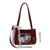 JK Transparent Love Itabag Zipper Bag Lace Crossbody Bag Portable Kawaii Shoulder Bag  Gift
