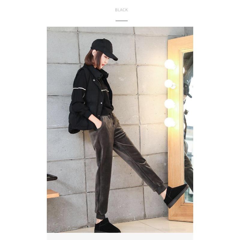 Super Soft Sports Casual Thermal Pants Loose Haren Velvet Trousers for Women