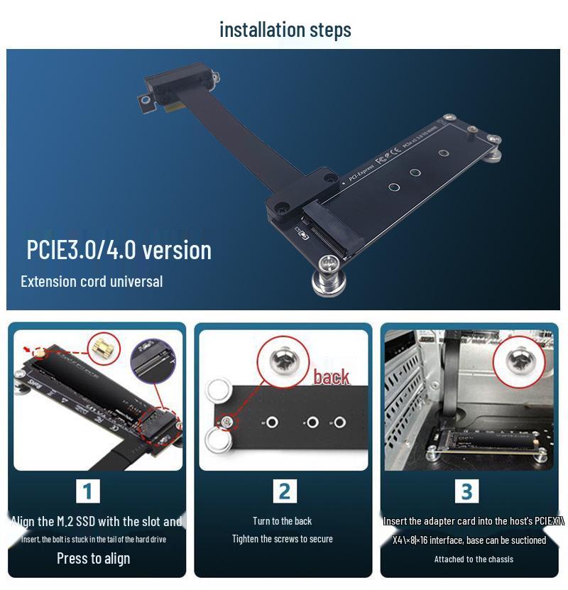 PCIe X1 To M.2 NVMe SSD Adapter Card for Desktop Expansion