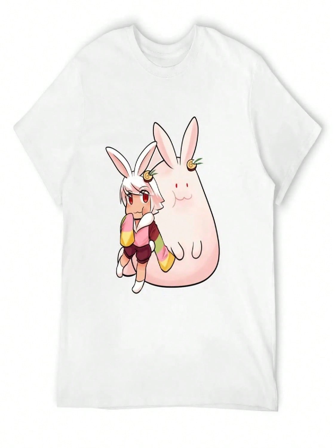 Moon Rabbit Cookie Run Kingdom Almond For Strawberry Cake Kawaii T-Shirt Oversized T Shirt Shirts Graphic Shirts Men S разноцветный