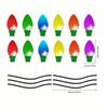 1 Set Christmas Decorations Christmas Light Bulb Shaped Reflective Magnetic Stickers Automobile Decoration Motorcycle Sticker