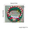 3Pcs/Set Merry Christmas Tree Snowman Santa Claus Bracelets For Women Men Acrylic Beads Christmas Deer Bracelet New Year Jewelry