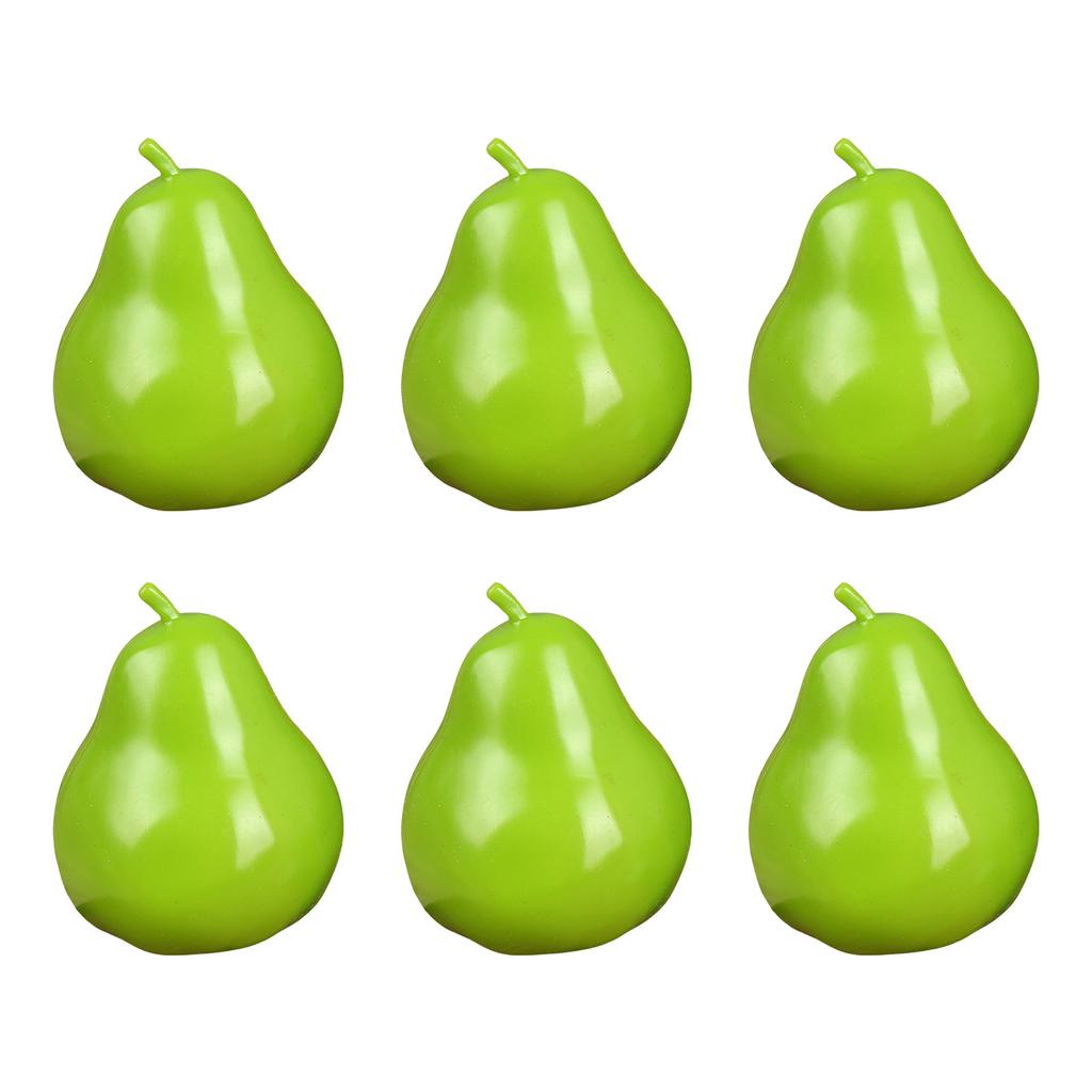 6Pieces Washable Faux Fruit Kitchen Decoration Realistic Fruits Replicas for Festival Parties Supplies and Home Accent
